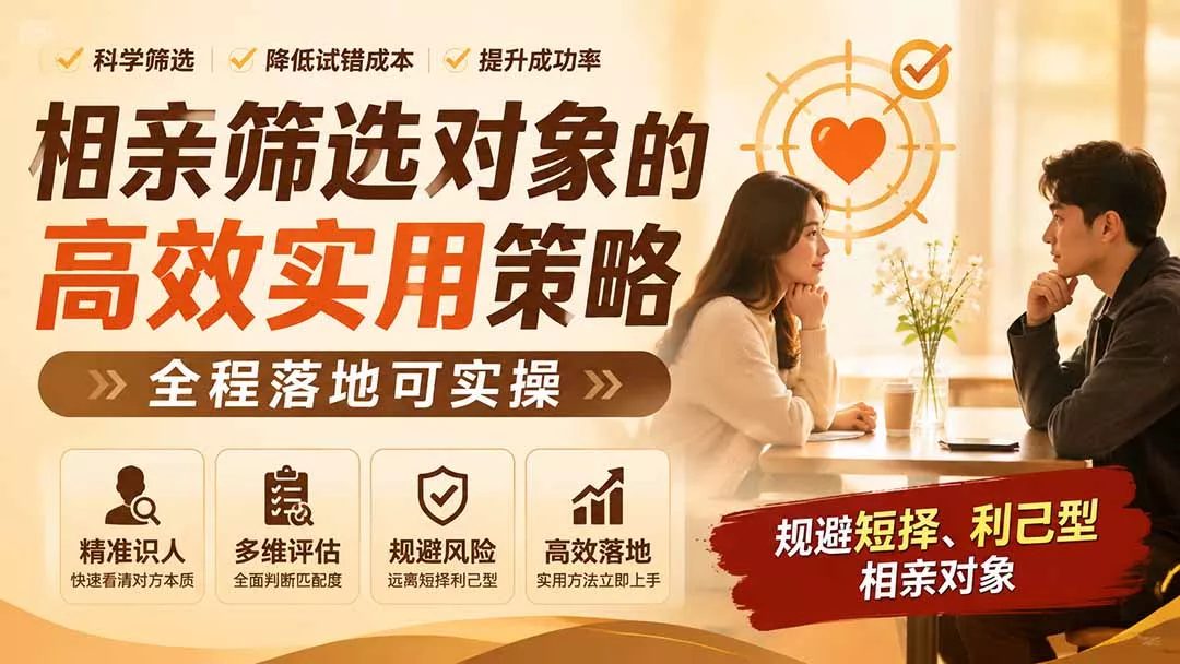 付费文章：相亲筛选对象的高效实用策略，全程落地可实操，规避短择、利己型相亲对象 一点学习助手-零基础自学教程-副业项目-兴趣学习-网盘拉新平台-英语启蒙项目资源网