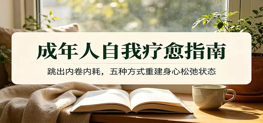 成年人自我疗愈指南：跳出内卷内耗，五种方式重建身心松弛状态 一点学习助手-零基础自学教程-副业项目-兴趣学习-网盘拉新平台-英语启蒙项目资源网