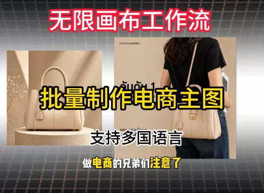 无限画布工作流搭建教程，一键电商主图批量制作，批量下载，支持多国语言 一点学习助手-零基础自学教程-副业项目-兴趣学习-网盘拉新平台-英语启蒙项目资源网