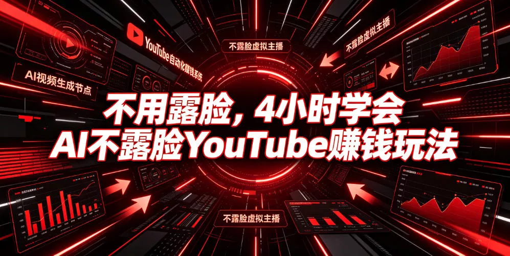 不用露脸，4小时学会AI不露脸YouTube賺钱玩法【原创双语字幕】 一点学习助手-零基础自学教程-副业项目-兴趣学习-网盘拉新平台-英语启蒙项目资源网