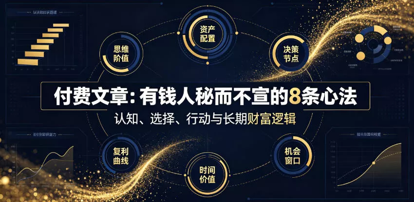 付费文章：有钱人秘而不宣的8条心法 一点学习助手-零基础自学教程-副业项目-兴趣学习-网盘拉新平台-英语启蒙项目资源网