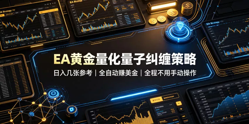 EA黄金量化量子纠缠策略，日入几张，全自动賺美金，全程不用手动操作！【揭秘】 一点学习助手-零基础自学教程-副业项目-兴趣学习-网盘拉新平台-英语启蒙项目资源网