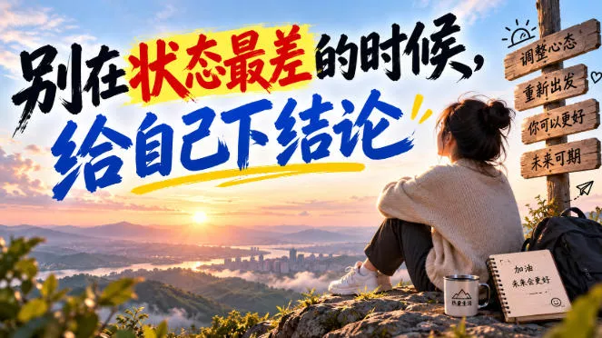 某公众号付费文章：别在状态最差的时候，给自己下结论 一点学习助手-零基础自学教程-副业项目-兴趣学习-网盘拉新平台-英语启蒙项目资源网