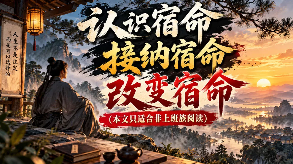 某公众号付费文章：认识宿命，接纳宿命，改变宿命(本文只适合非上班族阅读) 一点学习助手-零基础自学教程-副业项目-兴趣学习-网盘拉新平台-英语启蒙项目资源网