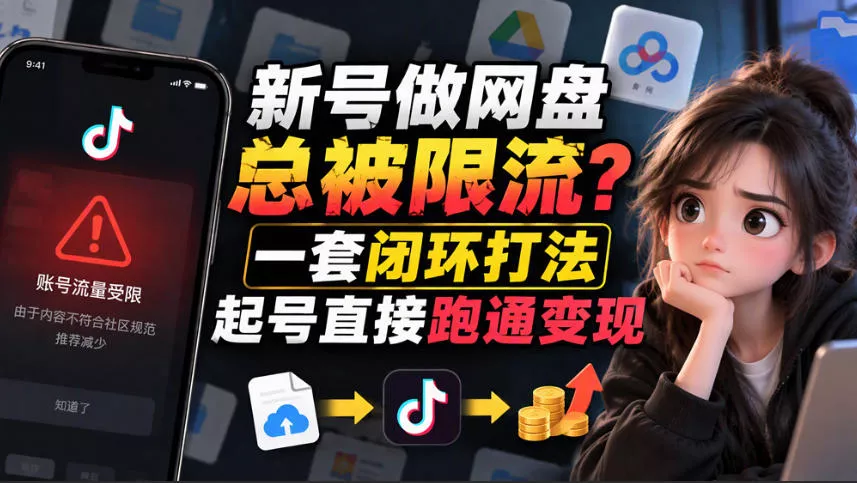 小白新号过限流：别发链先养号，12步SOP直接抄 一点学习助手-零基础自学教程-副业项目-兴趣学习-网盘拉新平台-英语启蒙项目资源网