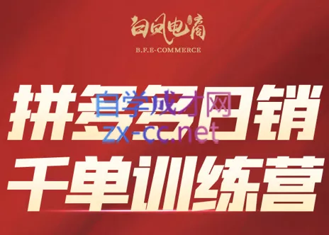 白凤电商·拼多多日销千单训练营(更新8月) 一点学习助手-零基础自学教程-副业项目-兴趣学习-网盘拉新平台-英语启蒙项目资源网
