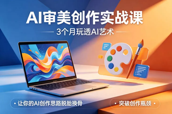AI审美创作实战课，3个月玩透AI艺术，让你的AI创作思路脱胎换骨，突破创作瓶颈(更新0617) 一点学习助手-零基础自学教程-副业项目-兴趣学习-网盘拉新平台-英语启蒙项目资源网