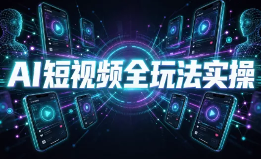 AI短视频全玩法实操(剪辑+带货+数字人+漫剧+短剧) 一点学习助手-零基础自学教程-副业项目-兴趣学习-网盘拉新平台-英语启蒙项目资源网