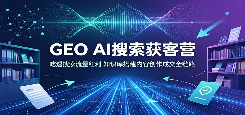 GEO AI搜索获客营：吃透搜索流量红利，知识库搭建内容创作成交全链路 一点学习助手-零基础自学教程-副业项目-兴趣学习-网盘拉新平台-英语启蒙项目资源网