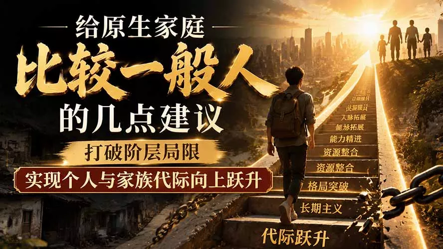 付费文章：给原生家庭比较一般人的几点建议，打破阶层局限，实现个人与家族代际向上跃升 一点学习助手-零基础自学教程-副业项目-兴趣学习-网盘拉新平台-英语启蒙项目资源网