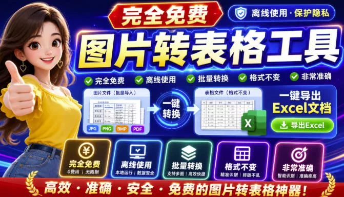 图片表格识别提取工具，支持一键从图片中智能提取表格并导出Excel文件，可离线免网运行，FastTableOCR 一点学习助手-零基础自学教程-副业项目-兴趣学习-网盘拉新平台-英语启蒙项目资源网
