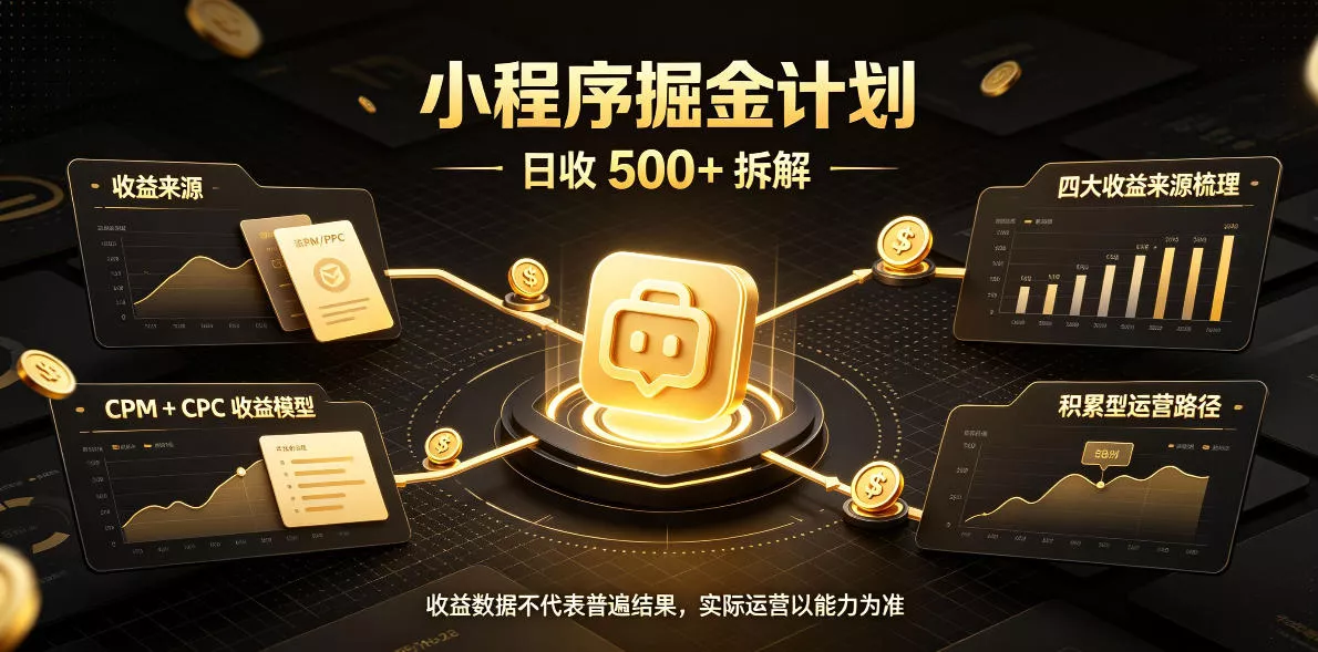 小程序推广计划，日收500+，腾讯官方打款，客户留存率高，收益长期稳定【揭秘】 一点学习助手-零基础自学教程-副业项目-兴趣学习-网盘拉新平台-英语启蒙项目资源网