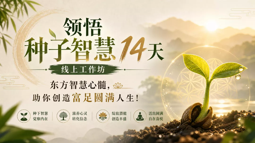 鹿大米领悟种子智慧14天线上工作坊，东方智慧心髓，助你创造富足圆满人生！ 一点学习助手-零基础自学教程-副业项目-兴趣学习-网盘拉新平台-英语启蒙项目资源网