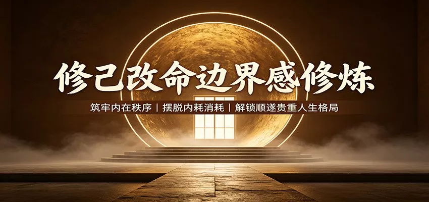 修己改命边界感修炼：筑牢内在秩序，摆脱内耗消耗，解锁顺遂贵重人生格局 一点学习助手-零基础自学教程-副业项目-兴趣学习-网盘拉新平台-英语启蒙项目资源网