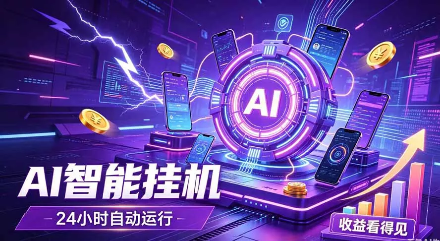 AI智能广告挂机，躺赚新模式 设备托管运行，解放双手持续变现 一点学习助手-零基础自学教程-副业项目-兴趣学习-网盘拉新平台-英语启蒙项目资源网
