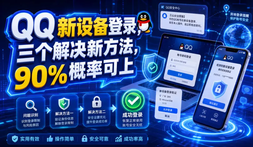 QQ新设备登录，三个解决新方法，90%概率可上 一点学习助手-零基础自学教程-副业项目-兴趣学习-网盘拉新平台-英语启蒙项目资源网