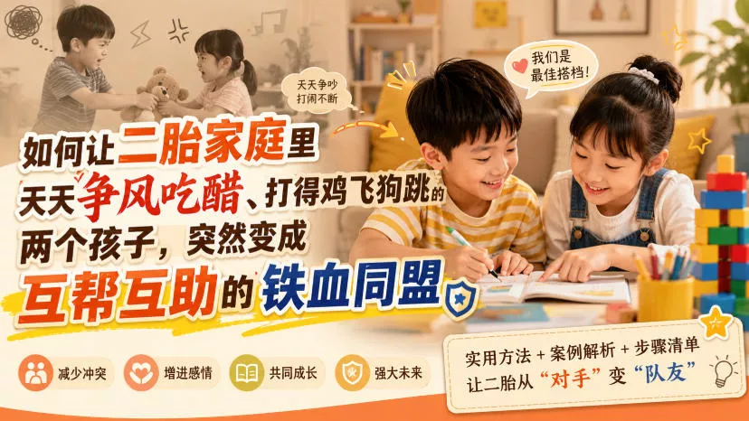 付费文章：如何让二胎家庭里天天争风吃醋、打得鸡飞狗跳的两个孩子，突然变成互帮互助的铁血同盟？ 一点学习助手-零基础自学教程-副业项目-兴趣学习-网盘拉新平台-英语启蒙项目资源网