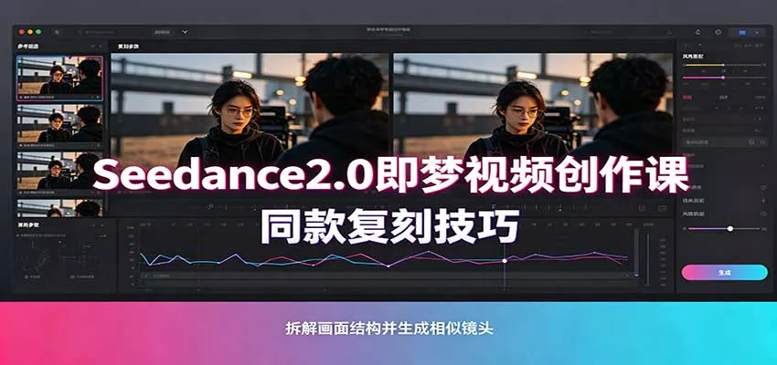 Seedance2.0即梦视频创作课：剧本式视频制作，同款复刻技巧，多行业案例落地教学 一点学习助手-零基础自学教程-副业项目-兴趣学习-网盘拉新平台-英语启蒙项目资源网