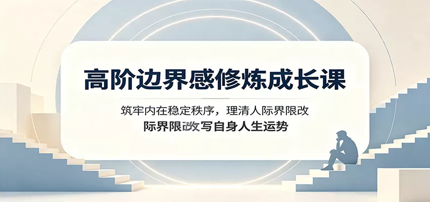 高阶边界感修炼成长课：筑牢内在稳定秩序，理清人际界限改写自身人生运势 一点学习助手-零基础自学教程-副业项目-兴趣学习-网盘拉新平台-英语启蒙项目资源网