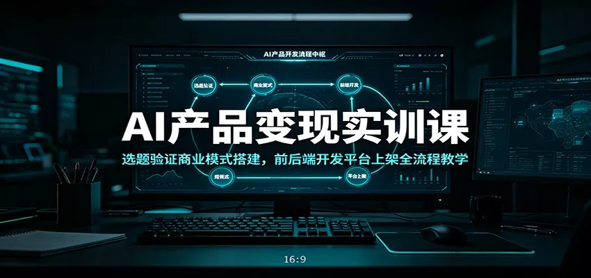 AI产品变现实训课：选题验证商业模式搭建，前后端开发平台上架全流程教学 一点学习助手-零基础自学教程-副业项目-兴趣学习-网盘拉新平台-英语启蒙项目资源网
