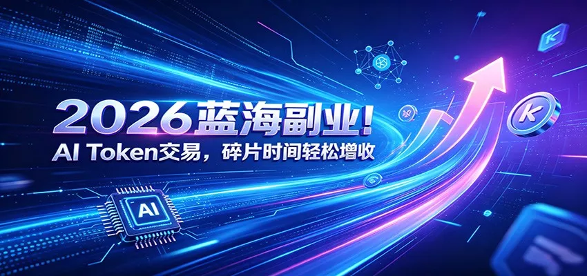 2026蓝海副业！AI Token交易，碎片时间轻松增收 一点学习助手-零基础自学教程-副业项目-兴趣学习-网盘拉新平台-英语启蒙项目资源网