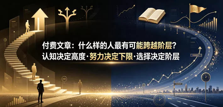 付费文章：什么样的人最有可能跨越阶层？认知决定高度·努力决定下限·选择决定阶层 一点学习助手-零基础自学教程-副业项目-兴趣学习-网盘拉新平台-英语启蒙项目资源网
