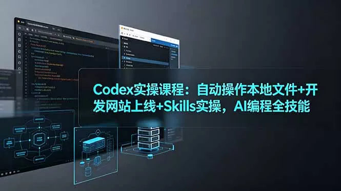 Codex实操课程：自动操作本地文件+开发网站上线+Skills实操，AI编程全技能 一点学习助手-零基础自学教程-副业项目-兴趣学习-网盘拉新平台-英语启蒙项目资源网