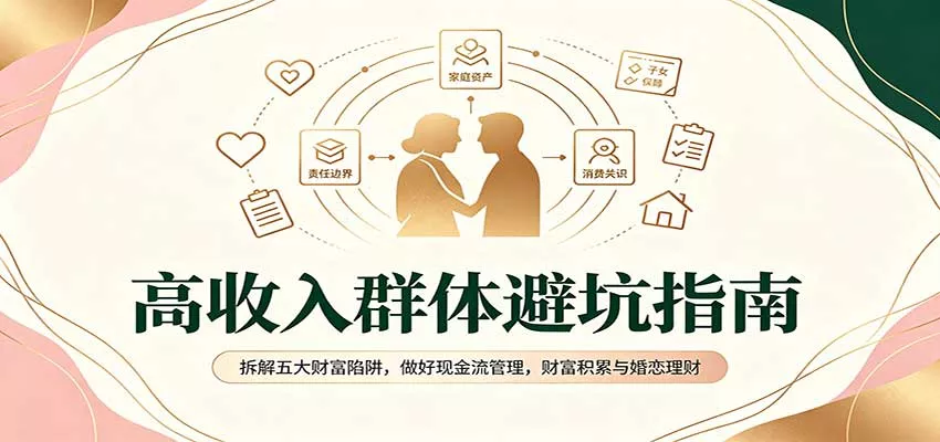 高收入群体避坑指南：拆解五大财富陷阱，做好现金流管理，财富积累与婚恋理财 一点学习助手-零基础自学教程-副业项目-兴趣学习-网盘拉新平台-英语启蒙项目资源网