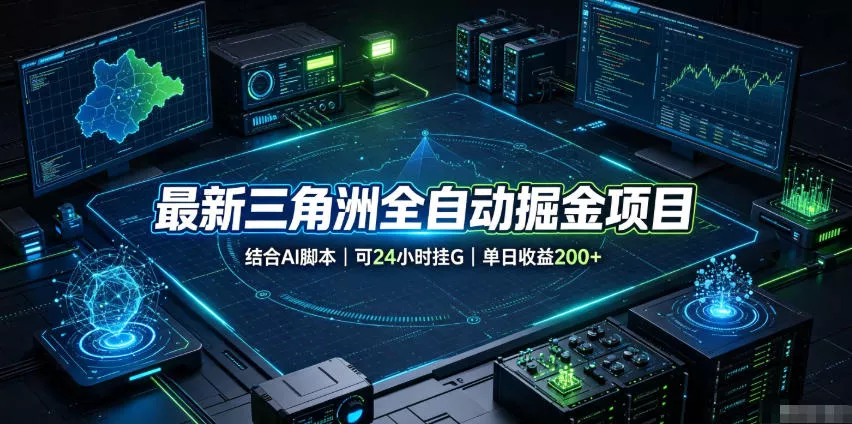 最新三角洲全自动掘金项目，结合AI脚本，可24小时挂G，单日收益200+【揭秘】 一点学习助手-零基础自学教程-副业项目-兴趣学习-网盘拉新平台-英语启蒙项目资源网