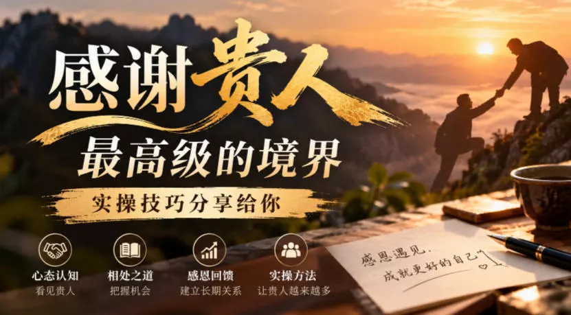 某公众号付费文章：感谢贵人最高级的境界，实操技巧分享给你 一点学习助手-零基础自学教程-副业项目-兴趣学习-网盘拉新平台-英语启蒙项目资源网