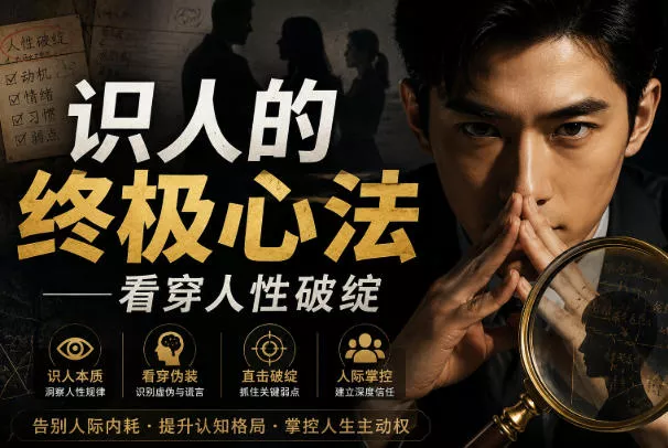 付费文章：识人的终极心法——看穿人性破绽 一点学习助手-零基础自学教程-副业项目-兴趣学习-网盘拉新平台-英语启蒙项目资源网