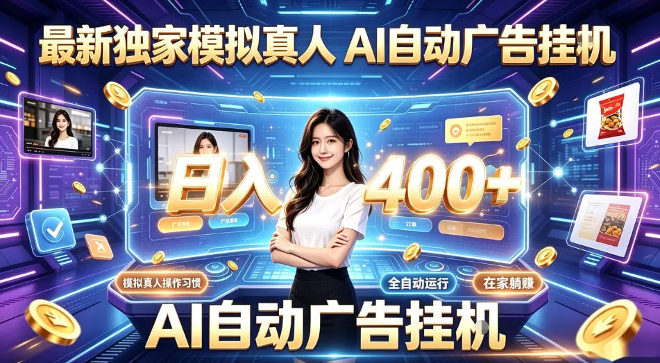 最新独家模拟真人，AI自动挂号挂G，日入400+，全程全自动运行，无需人工【揭秘】 一点学习助手-零基础自学教程-副业项目-兴趣学习-网盘拉新平台-英语启蒙项目资源网