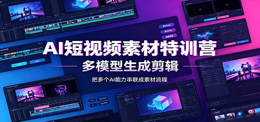 AI短视频素材特训营：Codex本地部署实操，多模型生成剪辑，爆量素材挖掘教学 一点学习助手-零基础自学教程-副业项目-兴趣学习-网盘拉新平台-英语启蒙项目资源网
