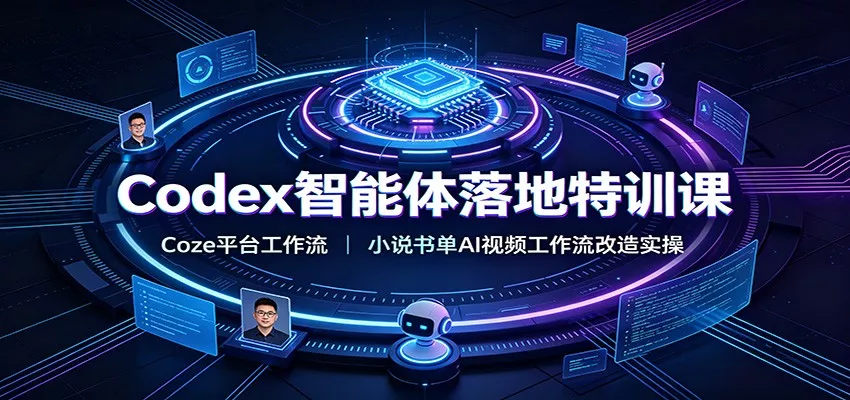 Codex智能体落地特训课：Coze平台工作流，小说书单AI视频工作流改造实操 一点学习助手-零基础自学教程-副业项目-兴趣学习-网盘拉新平台-英语启蒙项目资源网