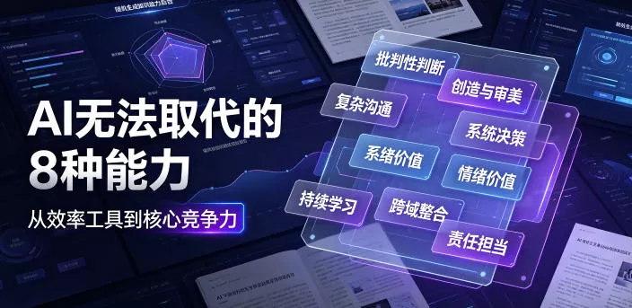 付费文章：AI无法取代的8种能力 一点学习助手-零基础自学教程-副业项目-兴趣学习-网盘拉新平台-英语启蒙项目资源网