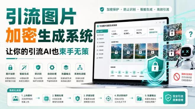 引流图片加密生成系统，让你的引流AI也束手无策 一点学习助手-零基础自学教程-副业项目-兴趣学习-网盘拉新平台-英语启蒙项目资源网
