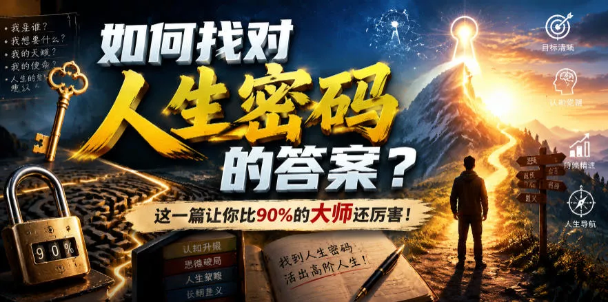 付费文章：如何找对人生密码的答案？这一篇让你比90%的大师还厉害！ 一点学习助手-零基础自学教程-副业项目-兴趣学习-网盘拉新平台-英语启蒙项目资源网