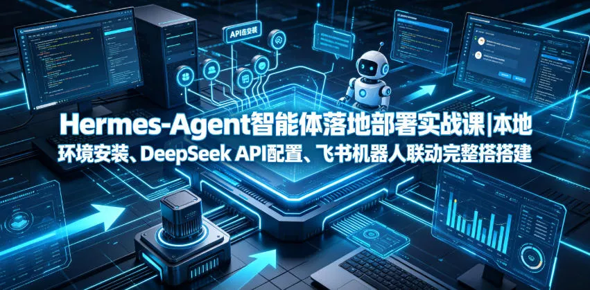 Hermes-Agent智能体落地部署实战课｜本地环境安装、DeepSeek API配置、飞书机器人联动完整搭建教程 一点学习助手-零基础自学教程-副业项目-兴趣学习-网盘拉新平台-英语启蒙项目资源网