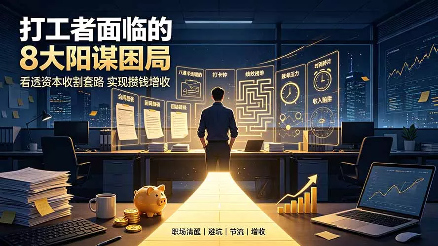 付费文章：打工者面临的8大阳谋困局，看透资本收割套路实现攒钱增收 一点学习助手-零基础自学教程-副业项目-兴趣学习-网盘拉新平台-英语启蒙项目资源网