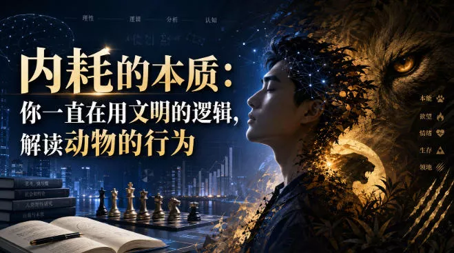 付费文章：内耗的本质：你一直在用文明的逻辑，解读动物的行为 一点学习助手-零基础自学教程-副业项目-兴趣学习-网盘拉新平台-英语启蒙项目资源网