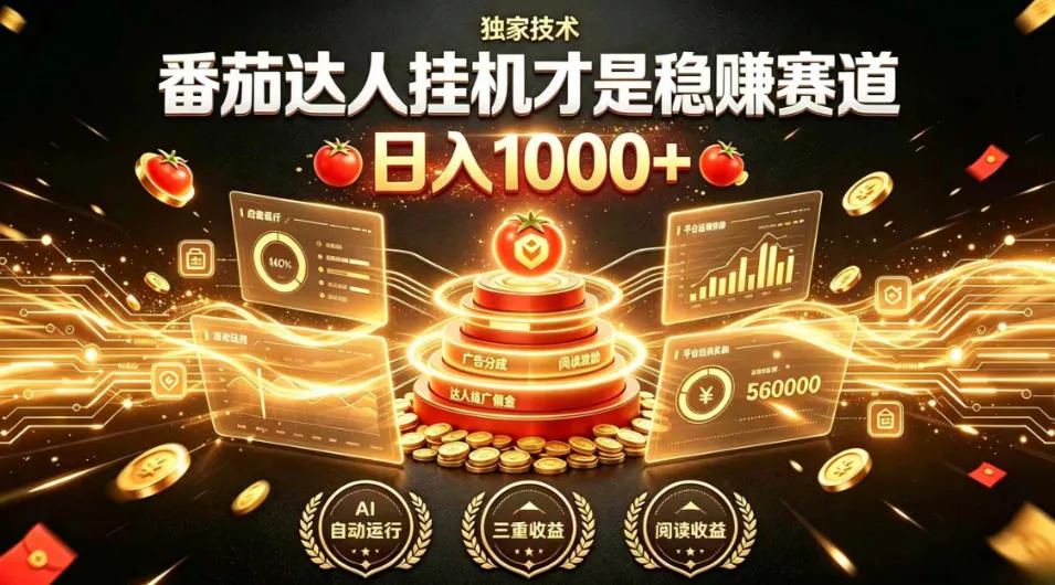 别再瞎找副业！番茄达人挂G才是稳賺赛道，日入1000+，全程傻瓜式操作，可矩阵放大【揭秘】 一点学习助手-零基础自学教程-副业项目-兴趣学习-网盘拉新平台-英语启蒙项目资源网