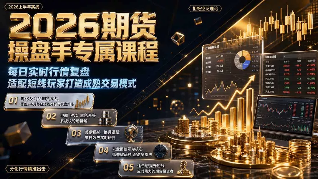 2026期货操盘手专属课程-更新8月，每日实时行情复盘，适配短线玩家打造成熟交易模式 一点学习助手-零基础自学教程-副业项目-兴趣学习-网盘拉新平台-英语启蒙项目资源网