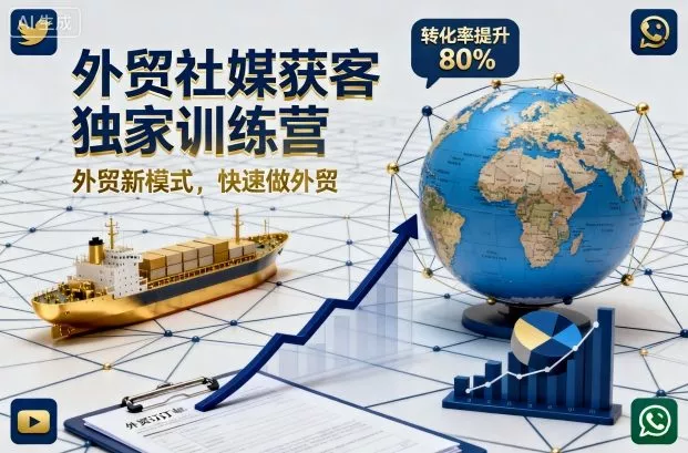 外贸社媒获客独家训练营，外贸新模式，快速做外贸(更新26年08月21日) 一点学习助手-零基础自学教程-副业项目-兴趣学习-网盘拉新平台-英语启蒙项目资源网