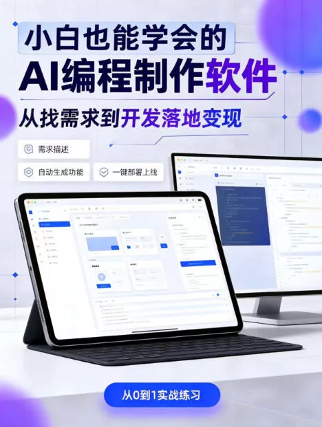 手把手教会你ai编程制作软件到变现全路径，零基础小白轻松上手，从找需求到开发落地变现【揭秘】 一点学习助手-零基础自学教程-副业项目-兴趣学习-网盘拉新平台-英语启蒙项目资源网