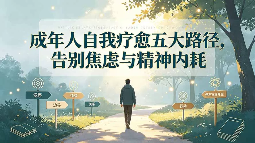 付费文章：成年人自我疗愈五大路径，告别焦虑与精神内耗 一点学习助手-零基础自学教程-副业项目-兴趣学习-网盘拉新平台-英语启蒙项目资源网
