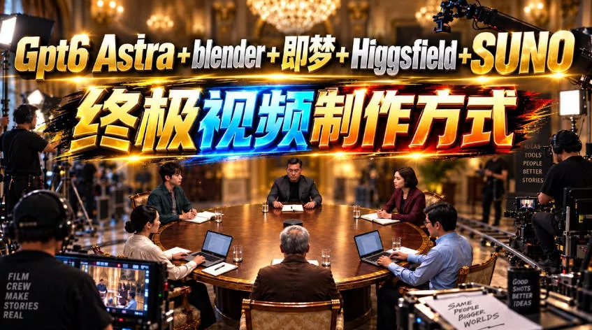 GPT-6 Astra+Blender+即梦+Higgsfield+Suno=终极视频制作方式！ 一点学习助手-零基础自学教程-副业项目-兴趣学习-网盘拉新平台-英语启蒙项目资源网