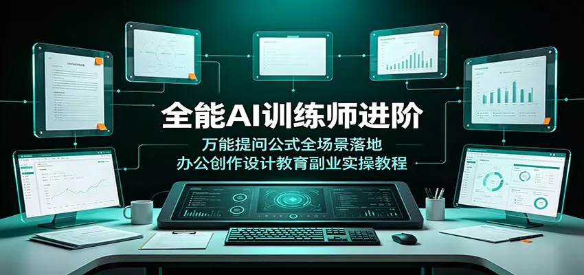全能AI训练师进阶：万能提问公式全场景落地，办公创作设计教育副业实操教程 一点学习助手-零基础自学教程-副业项目-兴趣学习-网盘拉新平台-英语启蒙项目资源网