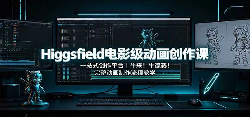 Higgsfield电影级动画创作课：一站式创作平台，牛来！牛德赛！完整动画制作流程教学 一点学习助手-零基础自学教程-副业项目-兴趣学习-网盘拉新平台-英语启蒙项目资源网