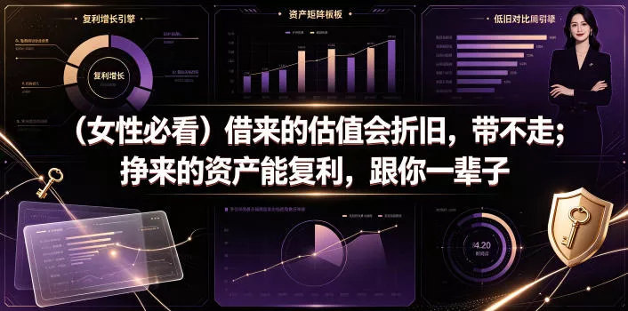 付费文章：(女性必看)借来的估值会折旧，带不走；挣来的资产能复利，跟你一辈子 一点学习助手-零基础自学教程-副业项目-兴趣学习-网盘拉新平台-英语启蒙项目资源网