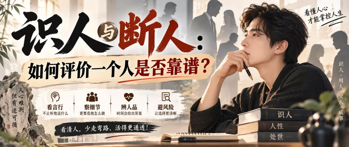 付费文章：识人与断人：如何评价一个人是否靠谱？ 一点学习助手-零基础自学教程-副业项目-兴趣学习-网盘拉新平台-英语启蒙项目资源网